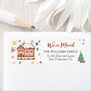 Christmas Tree We've Moved New Home Moving Label Return Address Label