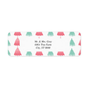 Christmas tree Whimsical Return Address Label