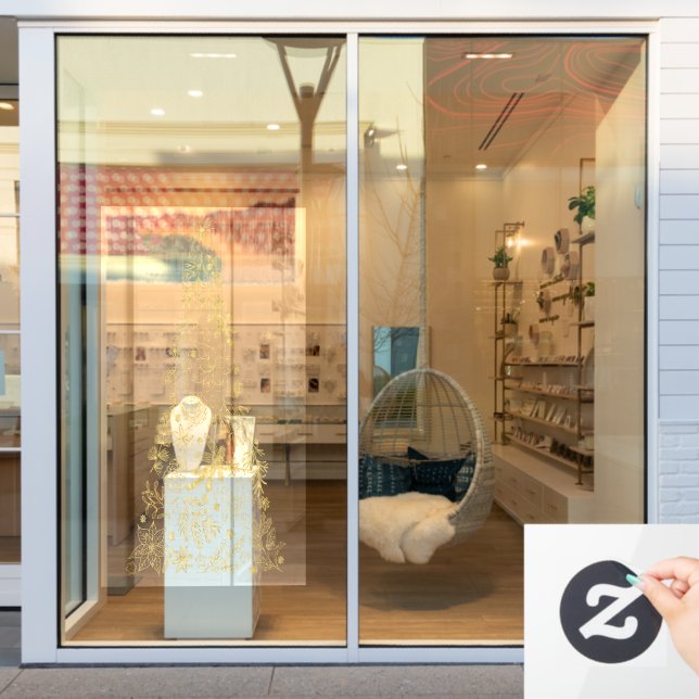 Christmas Tree window decals vinyl large decor (Store Window)