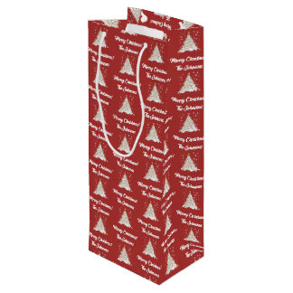 Christmas Tree Wine Gift Bag