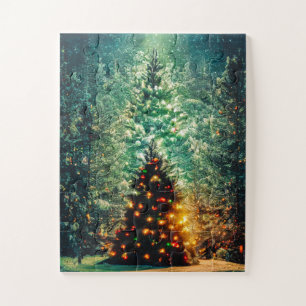 Christmas Tree winter snow fantasy Jigsaw Puzzle