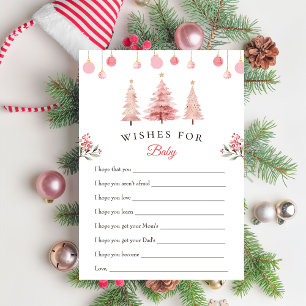 Christmas Tree Wishes for Baby Baby Shower Card