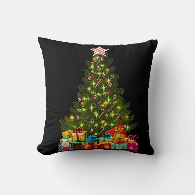 Christmas Tree with Black  Cushion (Front)