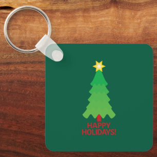 Christmas Tree With Bright Star Keychain