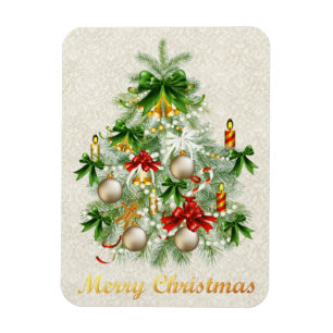 Christmas Tree With Candles Magnet