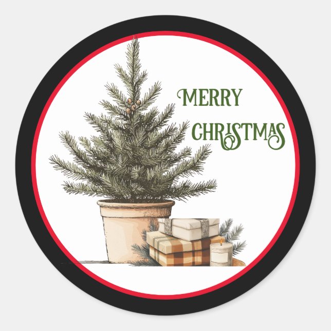Christmas Tree with gifts Sticker (Front)
