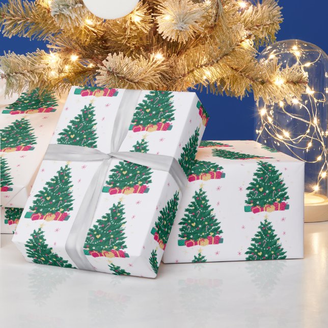 Christmas Tree with Gifts Wrapping Paper (Holidays)