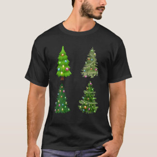 Christmas Tree With Led Light Pine Tree Xmas Light T-Shirt