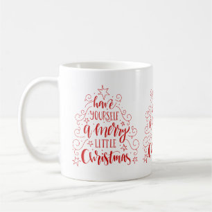 Christmas Tree With Modern Typography Coffee Mug