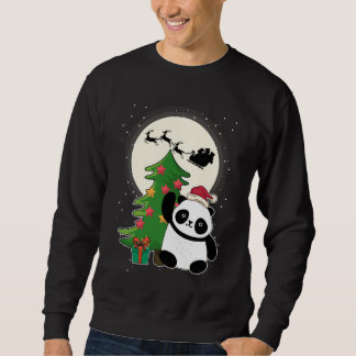 Christmas Tree With Panda Christmas Gift Sweatshirt