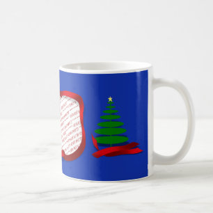 Christmas Tree with Red Ribbon Photo Frame Coffee Mug