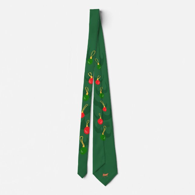 Christmas tree with secret ugly reindeer tie (Back)