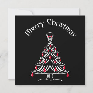 Christmas tree with skull invitation