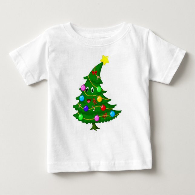 ***CHRISTMAS TREE WITH SMILE*** BABY T-Shirt (Front)