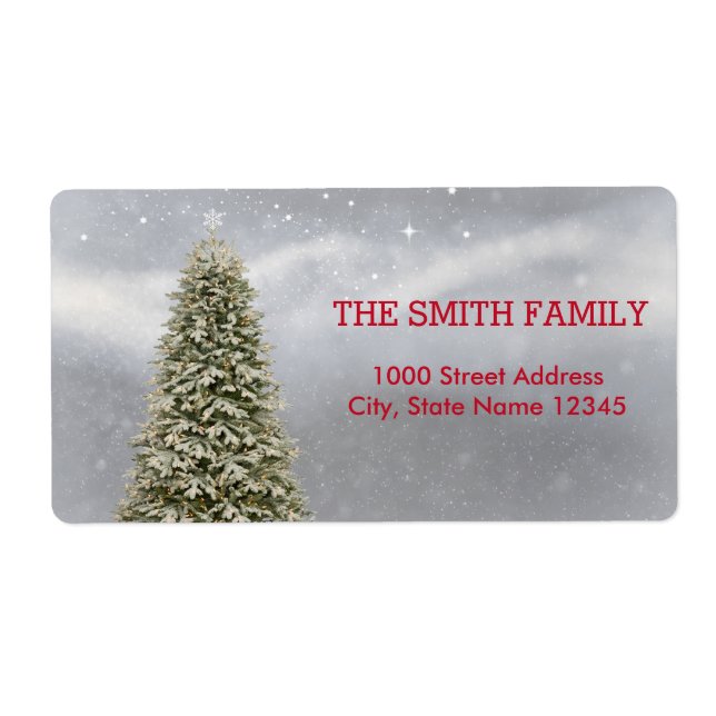 Christmas Tree with Snow Background (Front)