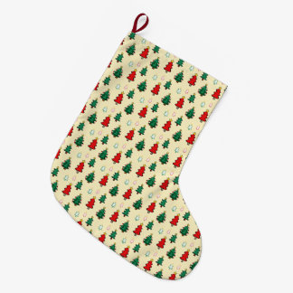 Christmas tree with star topper seamless pattern large christmas stocking
