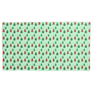 Christmas tree with star topper seamless pattern pillowcase