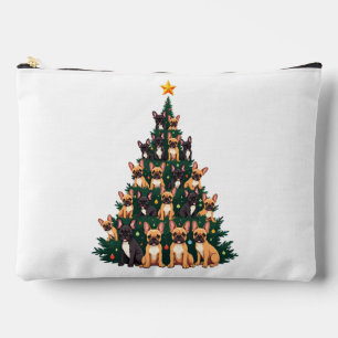 Christmas tree With Terrier dogs Xmas Gift Accessory Pouch
