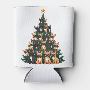 Christmas tree With Terrier dogs Xmas Gift Can Cooler