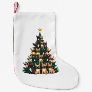 Christmas tree With Terrier dogs Xmas Gift Small Christmas Stocking