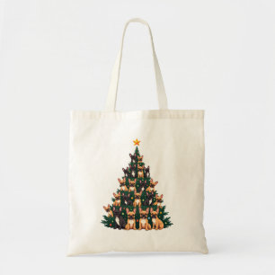Christmas tree With Terrier dogs Xmas Gift  Tote Bag