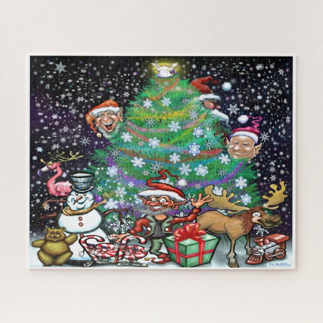 Christmas Tree with Trimmings Jigsaw Puzzle (Horizontal)