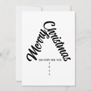 Christmas tree with words holiday card
