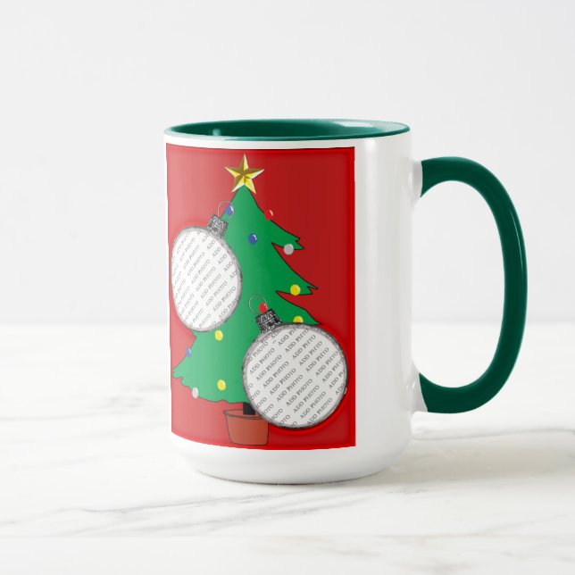 Christmas Tree with Your Photos Mug (Right)