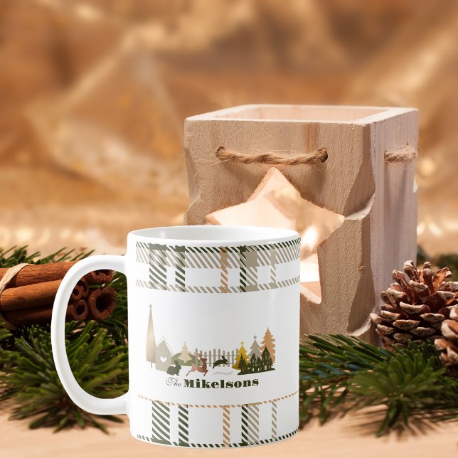 Christmas Tree Woodland Animals & Cosy Village Coffee Mug (Creator Uploaded)