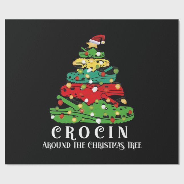 Christmas tree wrapping paper (Flat)