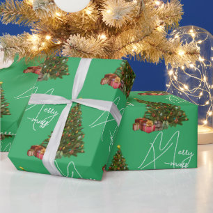 Christmas tree wrapping paper