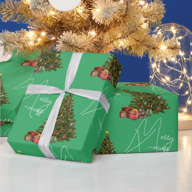 Christmas tree wrapping paper (Holidays)