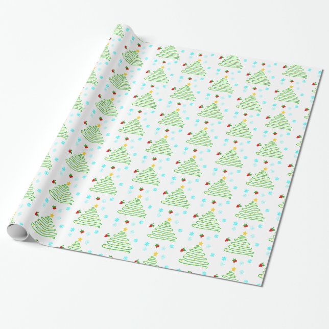 Christmas tree Wrapping Paper (Unrolled)