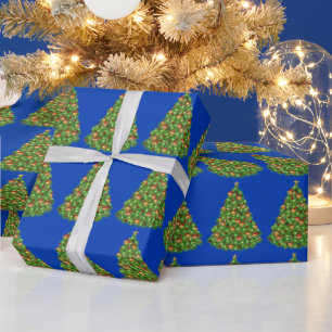 Christmas tree wrapping paper