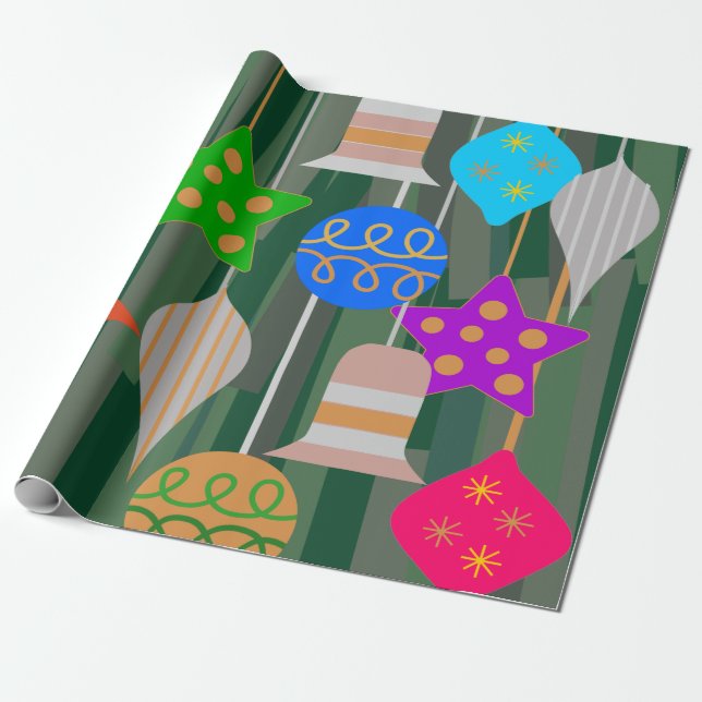 Christmas Tree Wrapping Paper (Unrolled)