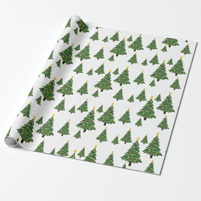 Christmas Tree Wrapping Paper (Unrolled)