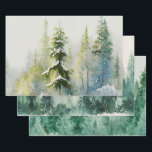 Christmas Tree Wrapping Paper from Santa Claus<br><div class="desc">With this Christmas Tree wrapping paper,  your children will believe their gifts have been packed at Santas Workshop. The gift paper features my watercolor pine trees on three light background colours.</div>