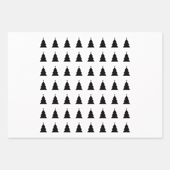 Christmas Tree Wrapping Paper Sheet (Front)