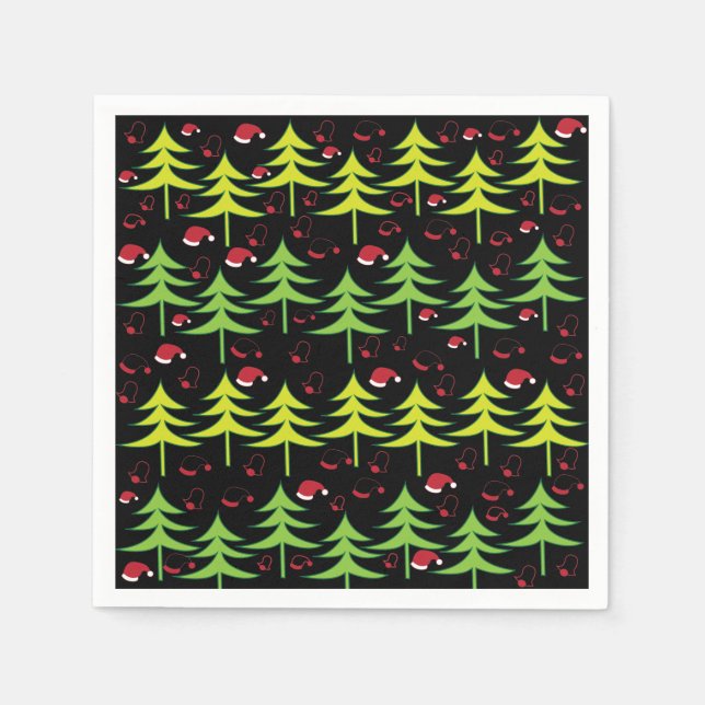 Christmas Tree Xmas Forest Napkin (Front)
