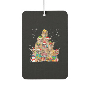 Christmas Tree Xmas Lights Chihuahua Classic T-Shi Car Air Freshener