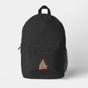 Christmas Tree Xmas Lights Chihuahua Classic T-Shi Printed Backpack