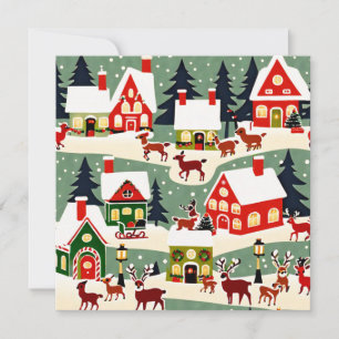 Christmas tree Xmas village snowing pic