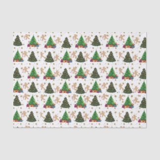 Christmas Trees and Gingerbread Tissue Paper