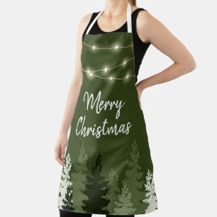 Christmas Trees and Lights Apron