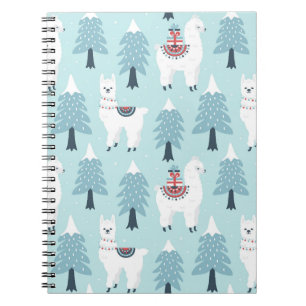 Christmas Trees and Llamas Notebook