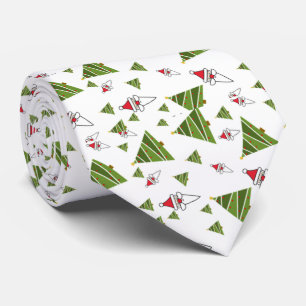 Christmas Trees and Santa Claus Tie