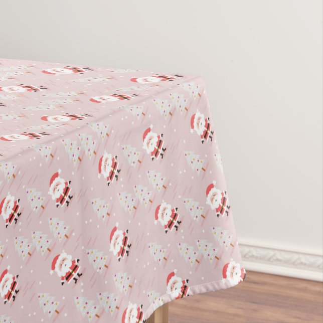 Christmas Trees and Santa  Tablecloth (In Situ)