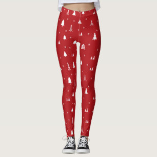 Christmas Trees and Snowflakes Leggings