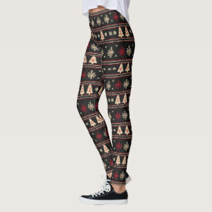 Christmas Trees and Snowflakes Leggings