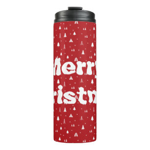 Christmas Trees and Snowflakes Thermal Tumbler
